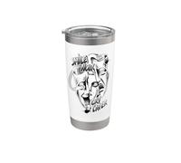 Sorridi ora piangi più tardi Pretty Girl Chicano Blackwork Bicchiere termico in acciaio inox doppia parete