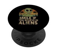 Sorridi se credi negli amanti della fantascienza alieni PopSockets PopGrip Adesivo