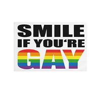 Sorridi se sei gay - Regali LGBT per donne e uomini - Bandiere decorative per interni ed esterni, ideali per la casa e le vacanze.