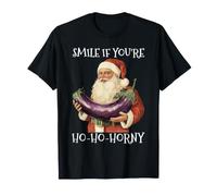 Sorridi Se Sei Ho Ho Ho Cornea Imbarazzante Natale Maglietta