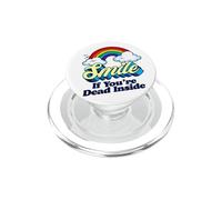 Sorridi se sei morto dentro divertente sarcastico pessimista bavaglio PopSockets PopGrip per MagSafe