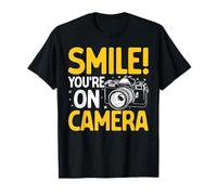 Sorridi Sei sulla fotocamera Istantanea Amanti della fotografia divertente Maglietta