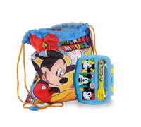 Sorrisini Contenitore Pranzo con Posate per Bambini, Lunch Box, Porta Merenda, Sacca Sportiva Bambini, Lunch Bag Scuola Asilo, Zaino Ginnastica Gite, Mickey