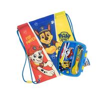 Sorrisini Contenitore Pranzo con Posate per Bambini, Lunch Box, Porta Merenda, Sacca Sportiva Bambini, Lunch Bag per Scuola Asilo, Zaino Ginnastica Gite Paw