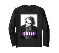 Sorriso Joker iconico Cavaliere Oscuro Cattivo Maglia a Manica