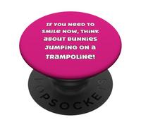 Sorriso sui coniglietti su un trampolino PopSockets PopGrip Adesivo