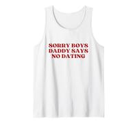 Sorry Boys Daddy Says No Dating Y2k Aesthetic Trendy Canotta