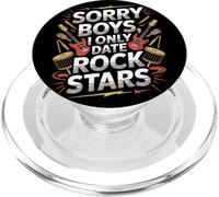 Sorry Boys I Only Date Rock Stars Band Groupie Rock Music PopSockets PopGrip per MagSafe