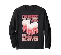 Sorry for What I Said After My Wisdom Teeth Removal Maglia a Manica