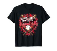 Sorry Girls I Only Have Eyes for Baseball Boy San Valentino Maglietta