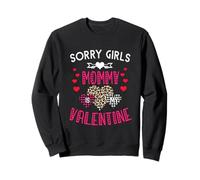 Sorry Girls Mommy Is My Valentine Hearts Leopardo e Plaid Felpa