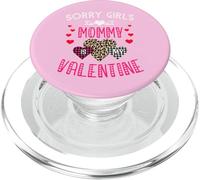 Sorry Girls Mommy Is My Valentine Hearts leopardo e plaid PopSockets PopGrip per MagSafe