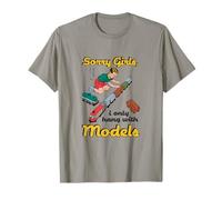 Sorry Girls Only Hang With Models Divertente Treno Vintage Maglietta