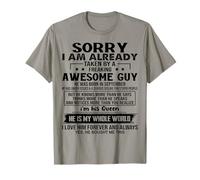 Sorry I Am Already Taken By A Freaking Awesome Guy Settembre Maglietta