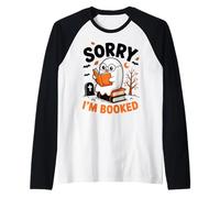 Sorry I am Booked Reading Nerd per Topi di Biblioteca Regalo Uomini Donne Maglia con Maniche Raglan