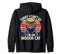 Sorry I Cant Go Im An Indoor Cat Cat Owners Introverts Felpa con Cappuccio