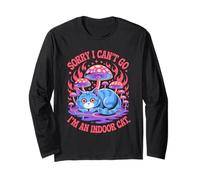 Sorry I Cant Go Im An Indoor Cat Homebodies Playful Humor Maglia a Manica