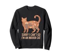 Sorry I Cant Go Im An Indoor Cat Introverts Homebodies Felpa
