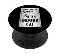 Sorry I Can't Go I'm An Indoor Cat Lover Introverso Citazione PopSockets PopGrip Adesivo