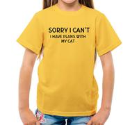 Sorry I Can'T , I Have Piani With My Gatto - T-Shirt - Gatti Animali Pets Love
