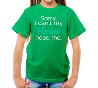 Sorry I Can'T il Mio Cavalli Needs Me - T-Shirt - da Moto Corsa Love Farm