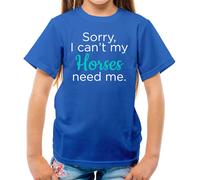 Sorry I Can'T il Mio Cavalli Needs Me - T-Shirt - da Moto Corsa Love Farm