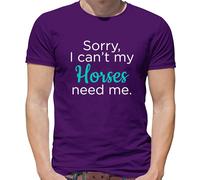 Sorry I Can'T il Mio Cavalli Needs Me - T-Shirt - da Moto Corsa Love Fattore