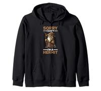 Sorry I Can't I'm A Hermit Scusa intrecciata mosse - Felpa con Cappuccio