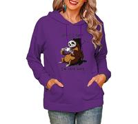 Sorry I Can't I'm Very Busy Coffee Bradipo 3D Stampato Donne Peluche Felpe Moda Felpa con Cappuccio Manica Lunga con Cappuccio Pullover Top