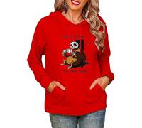 Sorry I Can't I'm Very Busy Coffee Bradipo 3D Stampato Donne Peluche Felpe Moda Felpa con Cappuccio Manica Lunga con Cappuccio Pullover Top