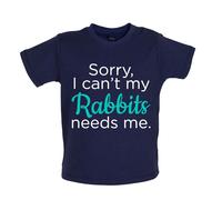 Sorry I Can'T My Conigli Needs Me - T-Shirt / Body - Nano Lop Olandese