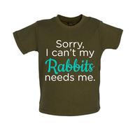 Sorry I Can'T My Conigli Needs Me - T-Shirt / Body - Nano Lop Olandese