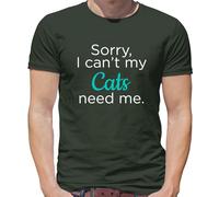 Sorry I Can'T My Gatti Needs Me - T-Shirt - Love Gatto Donna Crazy Animali Pets