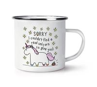Sorry I Couldn'T Find A Vero Unicorno Dare You Rétro Smalto Tazza - Divertente