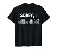 Sorry I-DGAF divertente messaggio nascosto chitarra accordi per l'amante Maglietta