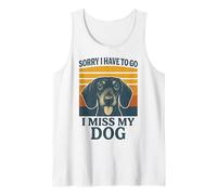 Sorry I Have to Go I Miss My Dog Bassotto Retro Canotta