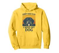 Sorry I Have to Go I Miss My Dog Bassotto Retro Felpa con Cappuccio