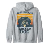 Sorry I Have to Go I Miss My Dog Bassotto Retro Felpa con Cappuccio