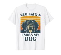 Sorry I Have to Go I Miss My Dog Bassotto Retro Maglietta