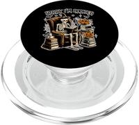 Sorry I'm Booked - Maglietta per gli amanti dei libri con scheletro di PopSockets PopGrip per MagSafe