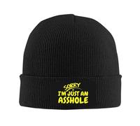 Sorry I'm Just An Asshole Unisex Watch cap Caldo Berretto Comodo Berretto Invernale per Bici Sci Moto