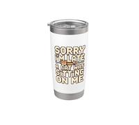 Sorry I'm Late A Cat Was Sitting On Me Bicchiere termico in acciaio inox doppia parete