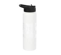 Sorry I'm Late I was Pooping Funny Meme Stainless Steel Insulated Water Bottle