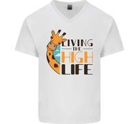 Sorry I'M Late My Alaska Era Seduto On Me Uomo Scollo A V Cotone T-Shirt