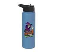 Sorry Im Late My Broom Wouldnt Start Strega Halloween Stainless Steel Insulated Water Bottle