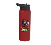 Sorry Im Late My Broom Wouldnt Start Strega Halloween Stainless Steel Insulated Water Bottle