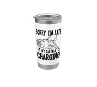 Sorry I'm Late My Car Was Charging Auto Elettriche A Ventola Bicchiere termico in acciaio inox doppia parete