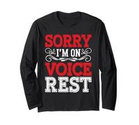 Sorry I'm On Voice Rest Rest del cantante del coro vocale - Maglia a Manica