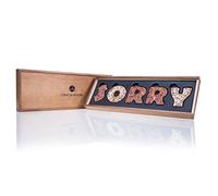 SORRY - Lettere di cioccolato al latte - Scuse presenti in un'elegante scatola di legno | Donna | Uomo | Idea regalo | Presente | Adulto | Bambino | Ragazza | Ragazzo | Donne | Uomini | Scusa