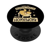 Sorry My Bearded Dragon Ate My Homework Drago Barbuto PopSockets PopGrip Adesivo